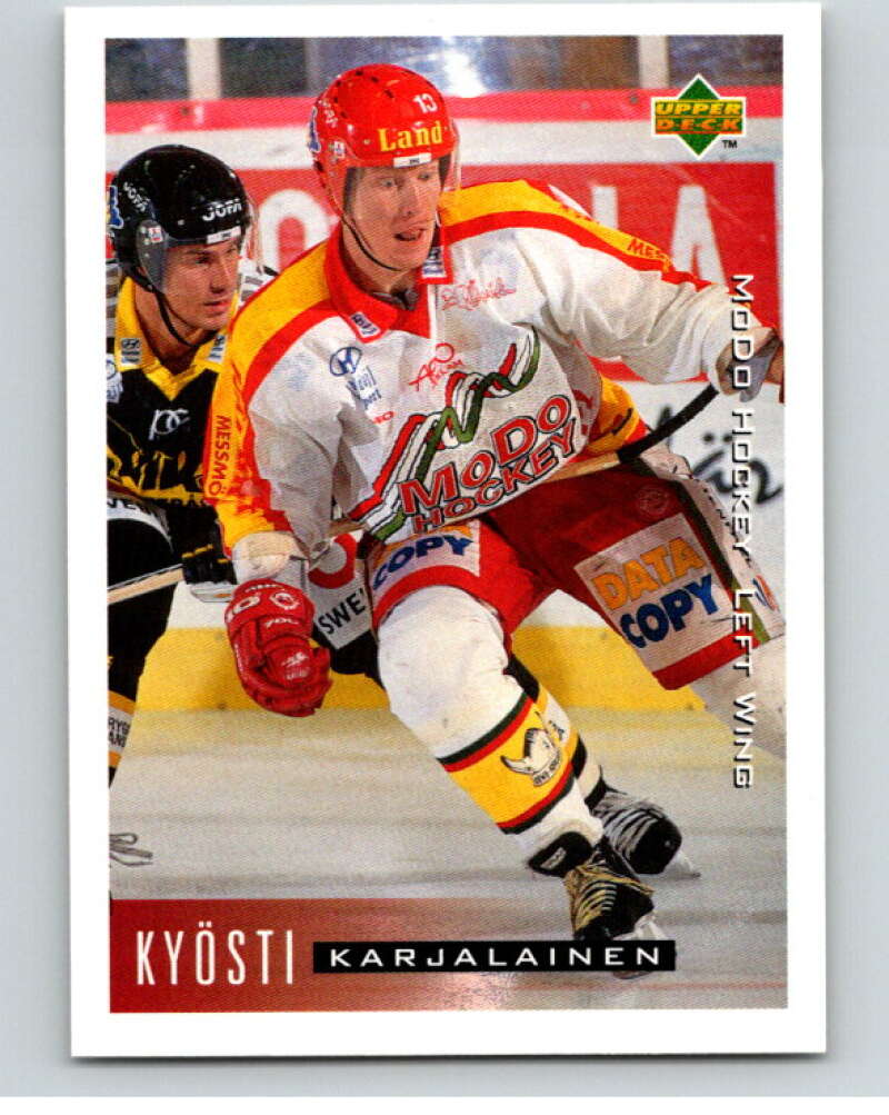 1995-96 Swedish Upper Deck #163 Kyosti Karjalainen V80272 Image 1