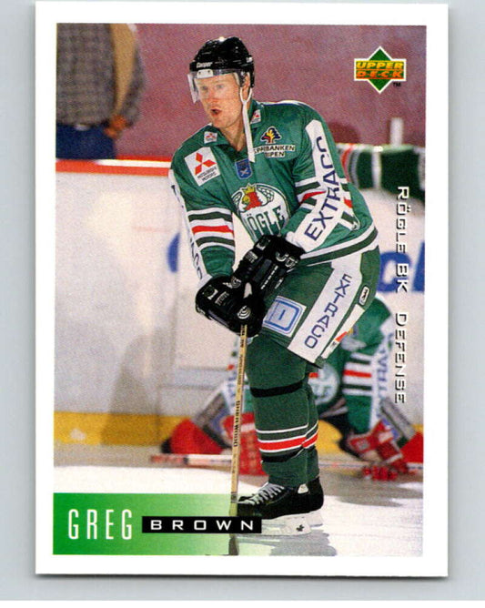 1995-96 Swedish Upper Deck #176 Greg Brown V80293 Image 1