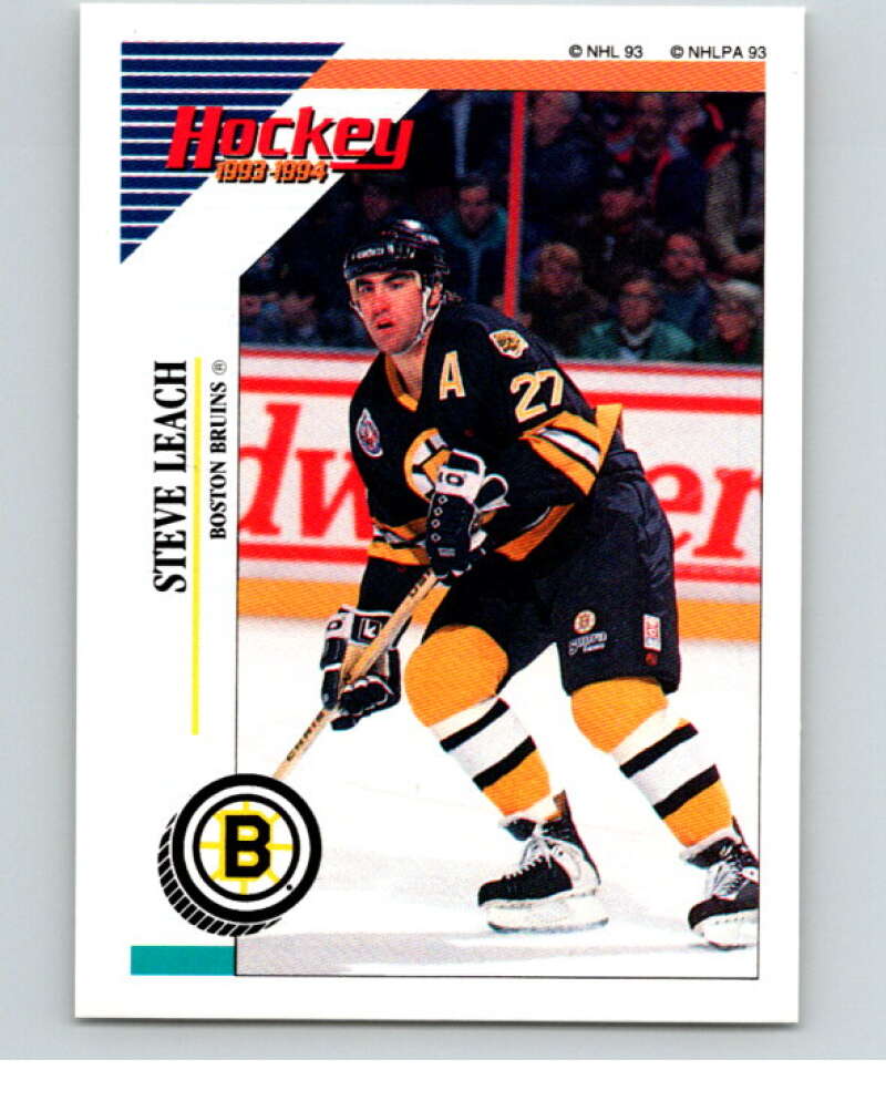 1993-94 Panini Stickers #5 Steve Leach Boston Bruins V80393 Image 1