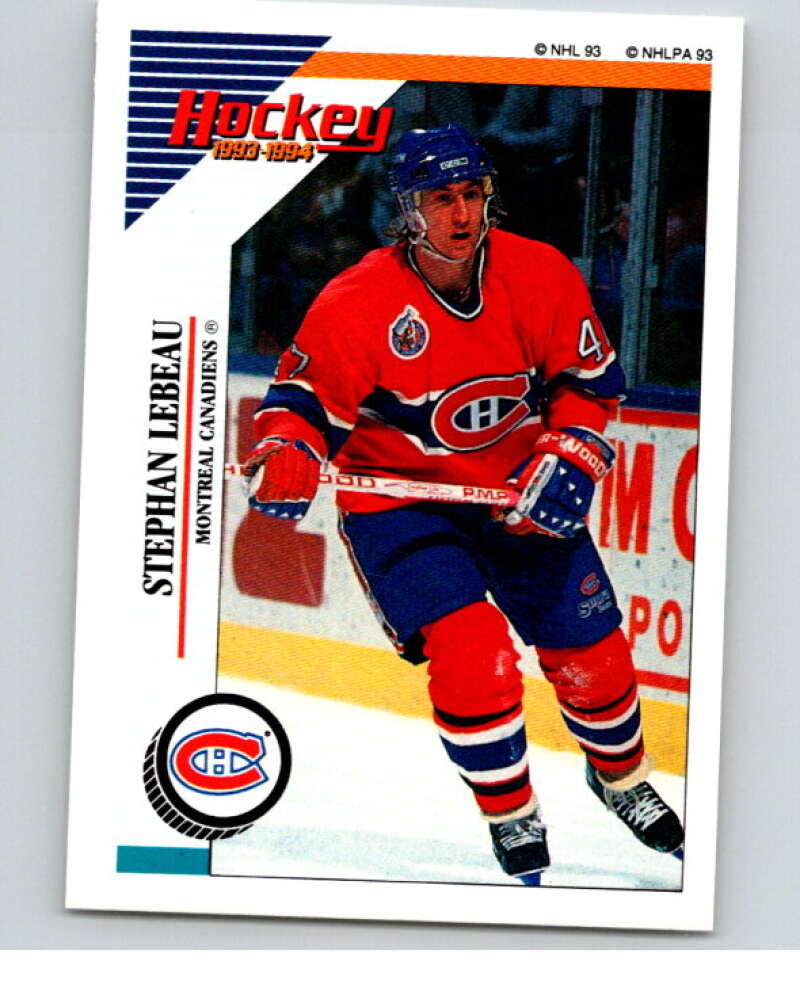 1993-94 Panini Stickers #16 Stephan Lebeau Montreal Canadiens V80417 Image 1