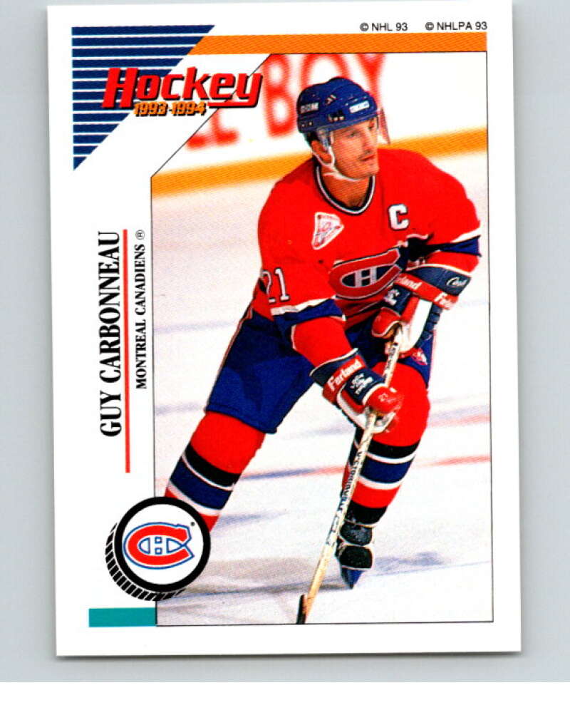 1993-94 Panini Stickers #19 Guy Carbonneau Montreal Canadiens V80423 Image 1