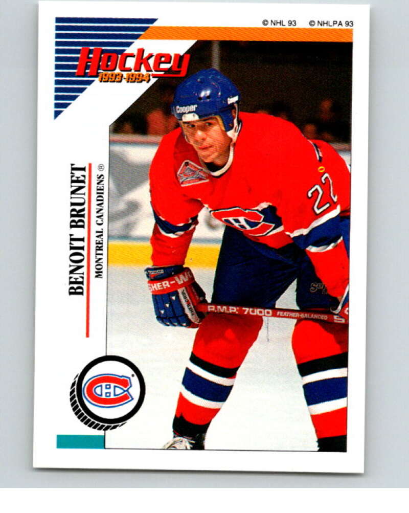 1993-94 Panini Stickers #20 Benoit Brunet Montreal Canadiens V80425 Image 1