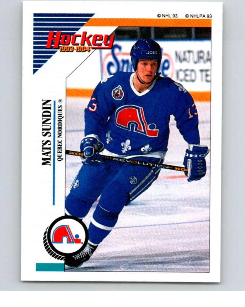 1993-94 Panini Stickers #68 Mats Sundin Quebec Nordiques V80479 Image 1