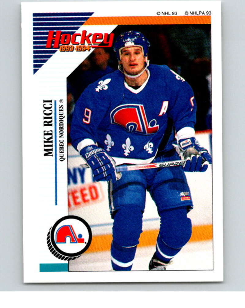 1993-94 Panini Stickers #69 Mike Ricci Quebec Nordiques V80483 Image 1