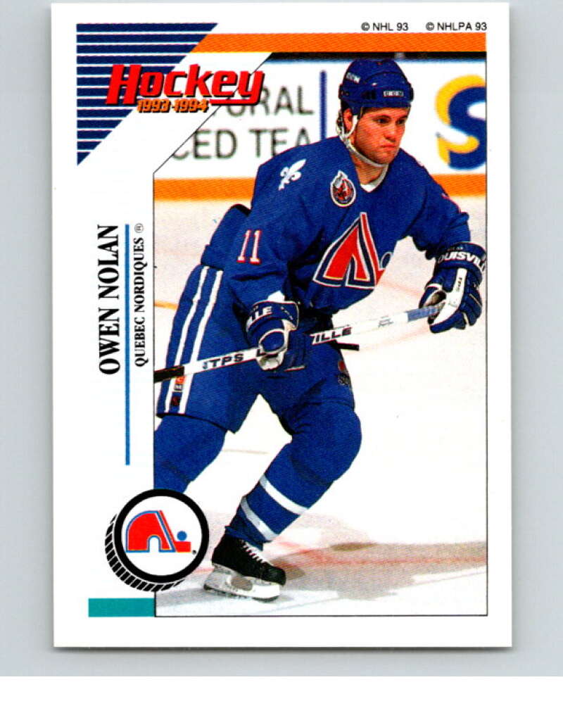 1993-94 Panini Stickers #70 Owen Nolan Quebec Nordiques V80486 Image 1
