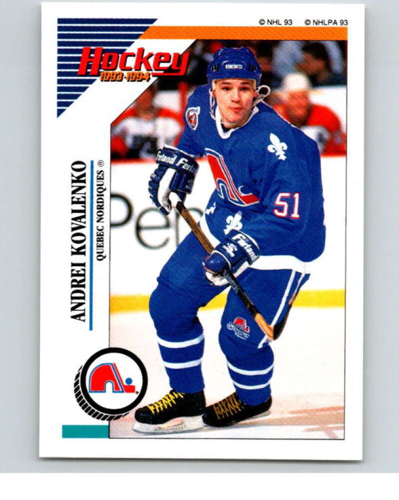1993-94 Panini Stickers #71 Andrei Kovalenko Quebec Nordiques V80488 Image 1
