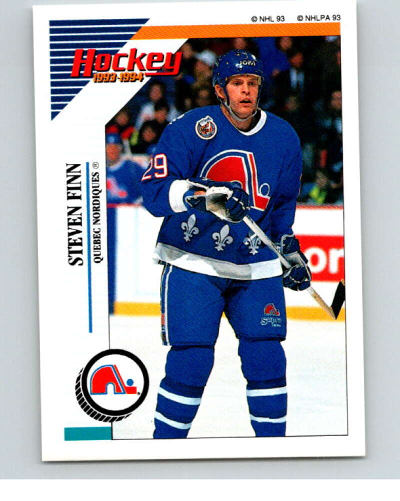1993-94 Panini Stickers #75 Steven Finn Quebec Nordiques V80498 Image 1