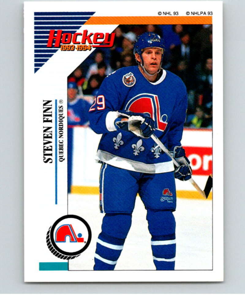 1993-94 Panini Stickers #75 Steven Finn Quebec Nordiques V80499 Image 1