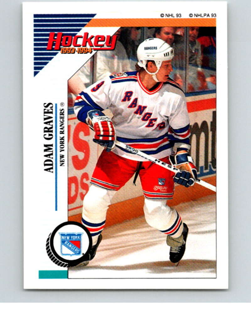 1993-94 Panini Stickers #92 Adam Graves New York Rangers V80535 Image 1