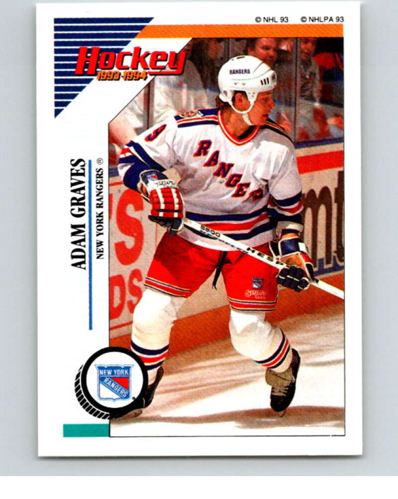 1993-94 Panini Stickers #92 Adam Graves New York Rangers V80537 Image 1
