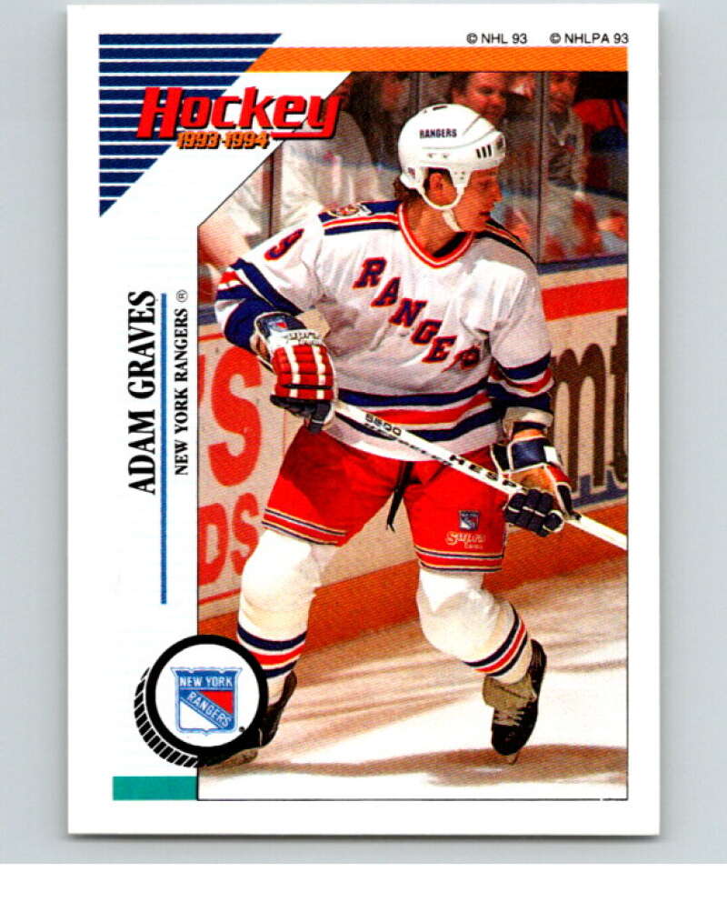 1993-94 Panini Stickers #92 Adam Graves New York Rangers V80538 Image 1