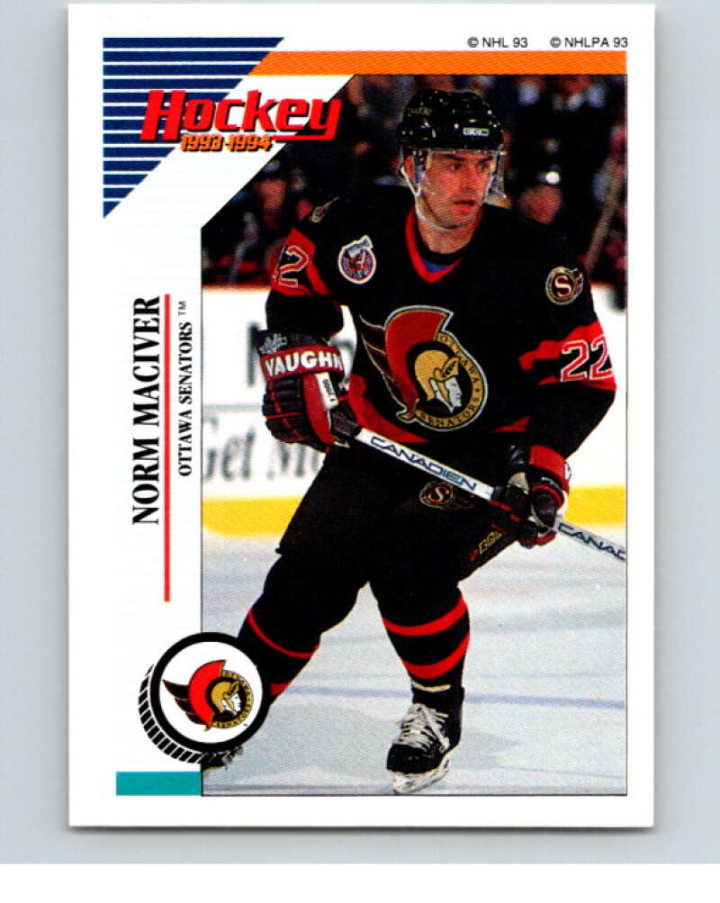 1993-94 Panini Stickers #112 Norm Maciver Ottawa Senators V80577 Image 1
