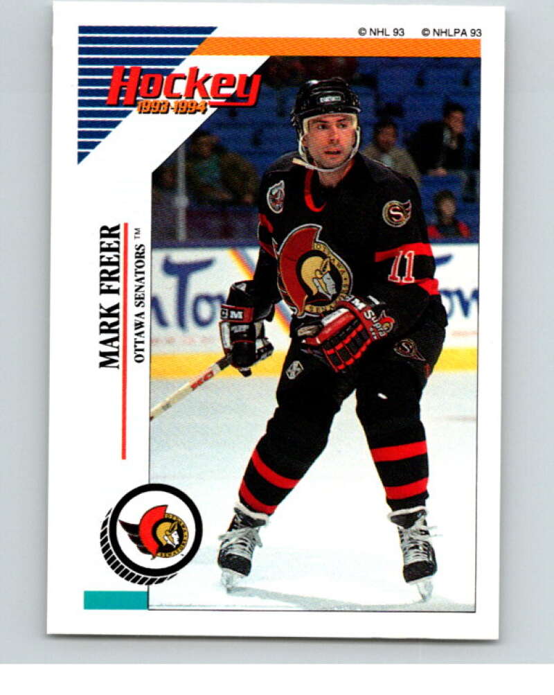 1993-94 Panini Stickers #118 Mark Freer Ottawa Senators V80585 Image 1