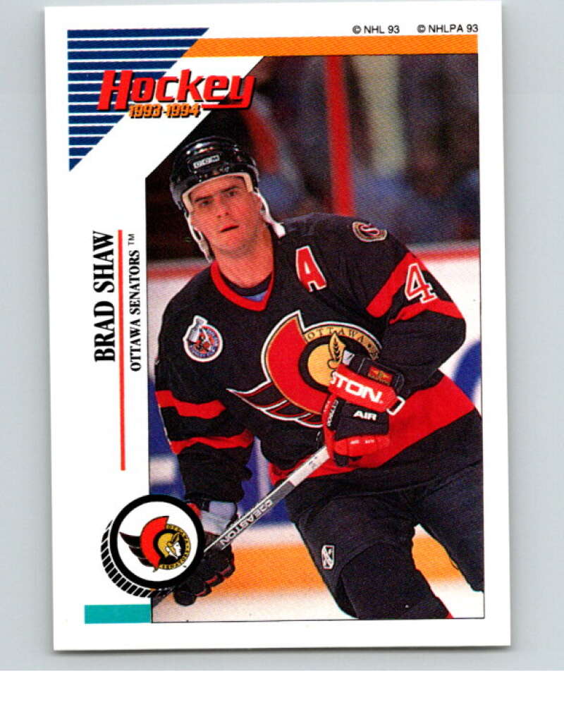 1993-94 Panini Stickers #120 Brad Shaw Ottawa Senators V80587 Image 1