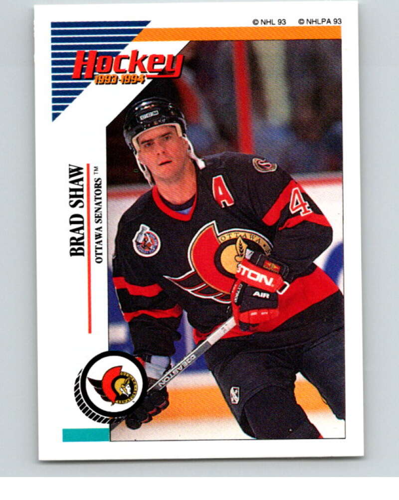 1993-94 Panini Stickers #120 Brad Shaw Ottawa Senators V80588 Image 1
