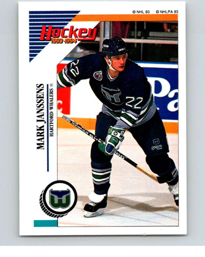 1993-94 Panini Stickers #127 Mark Janssens Hartford Whalers V80593 Image 1