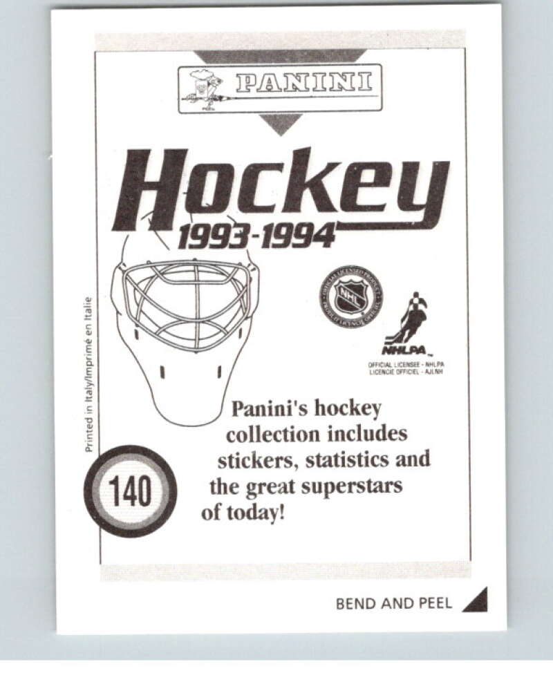 1993-94 Panini Stickers #140 Ed Belfour Chicago Blackhawks V80612 Image 2