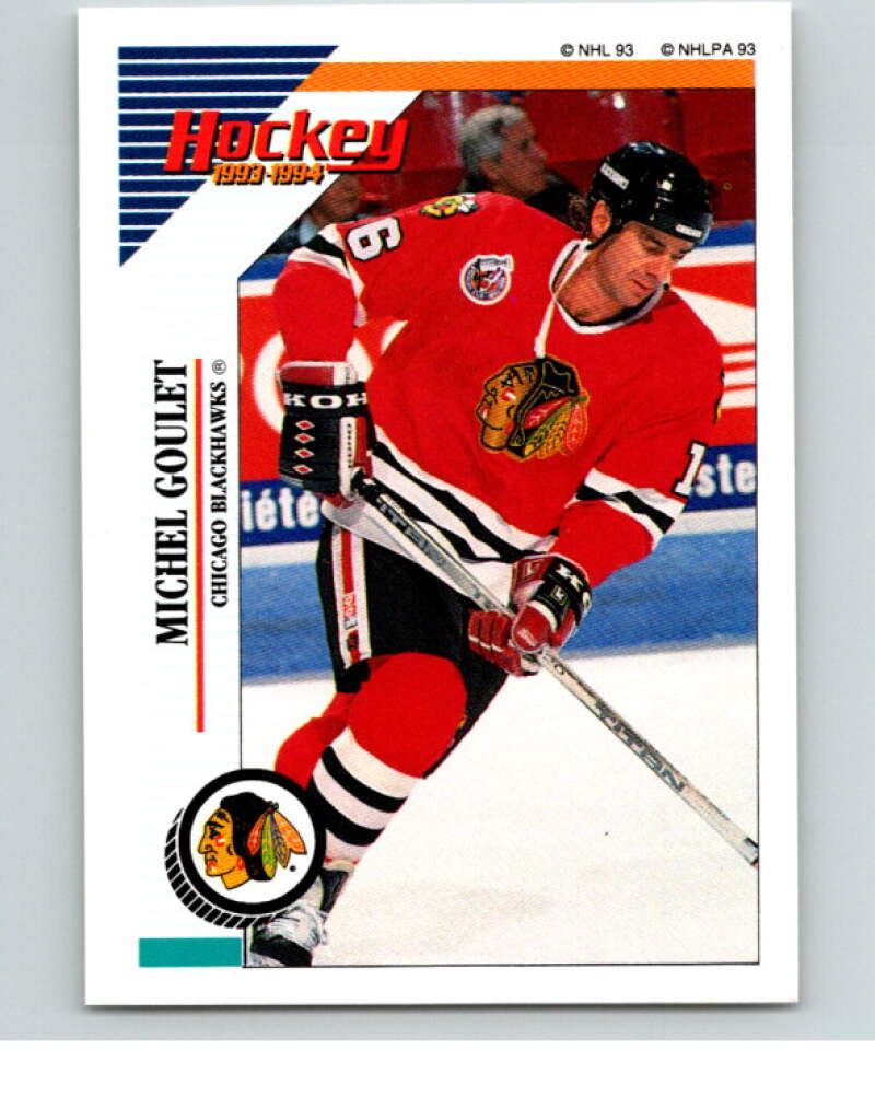 1993-94 Panini Stickers #148 Michel Goulet Chicago Blackhawks V80623 Image 1
