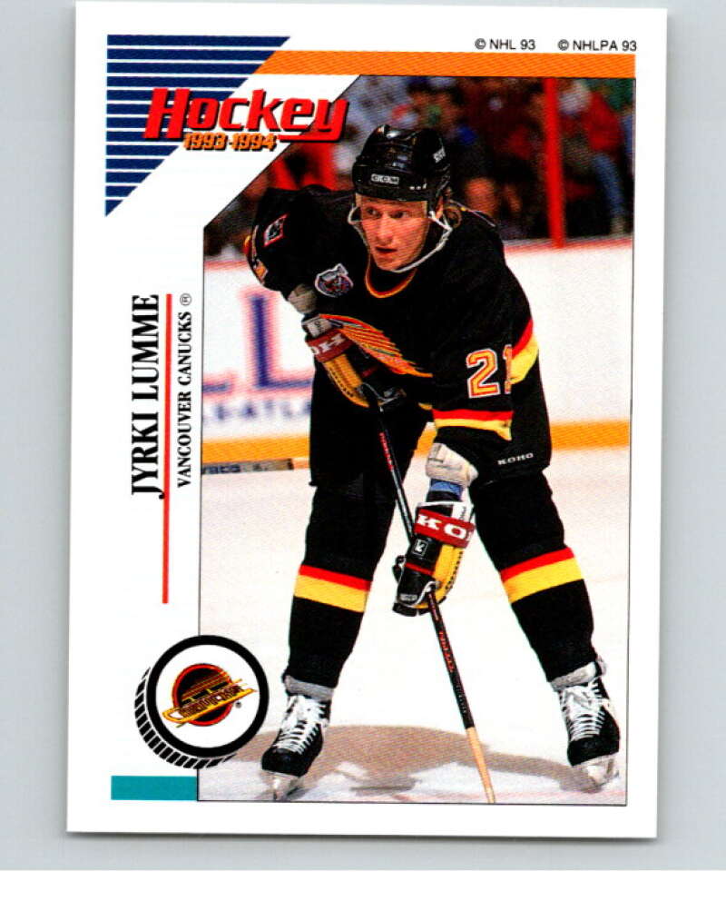 1993-94 Panini Stickers #175 Jyrki Lumme Vancouver Canucks V80656 Image 1
