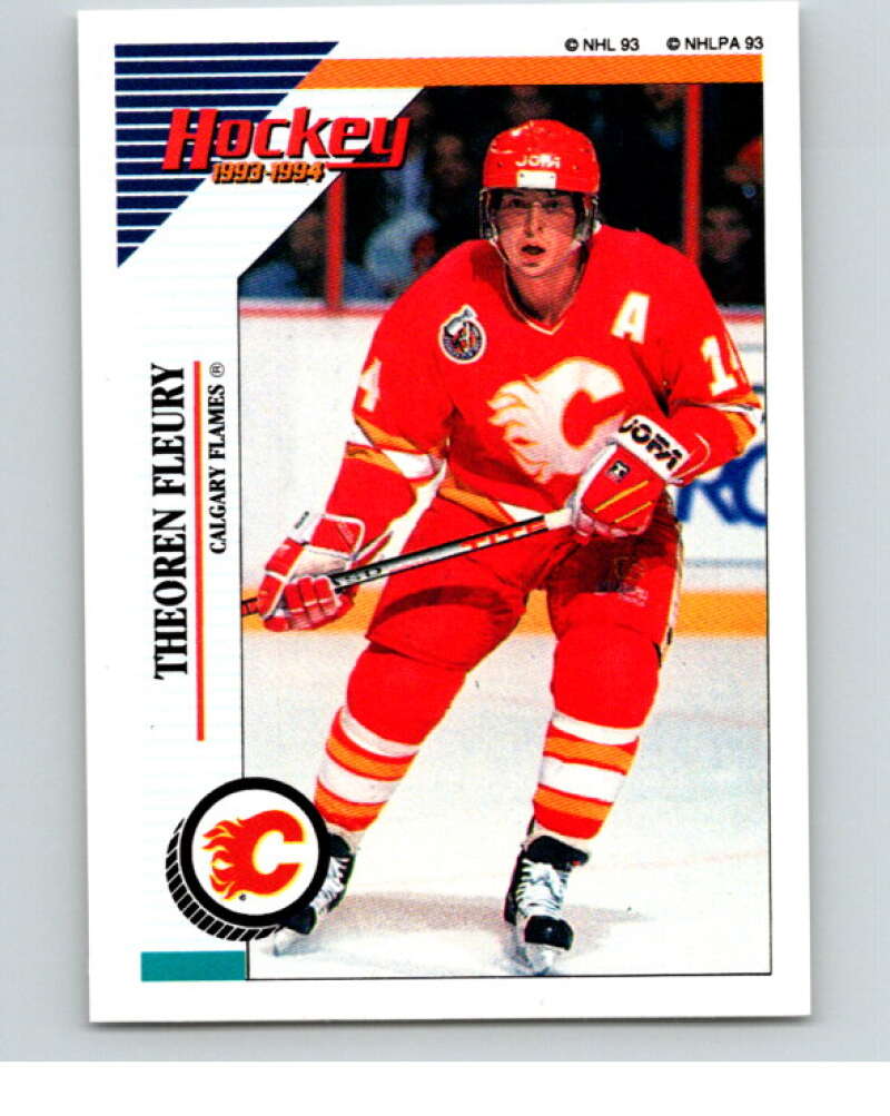 1993-94 Panini Stickers #179 Theo Fleury Calgary Flames V80661 Image 1