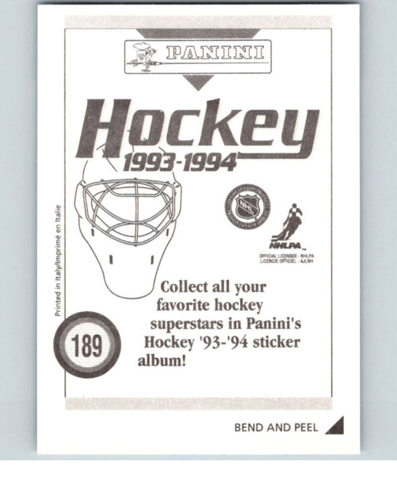 1993-94 Panini Stickers #189 Jets Logo V80675 Image 2