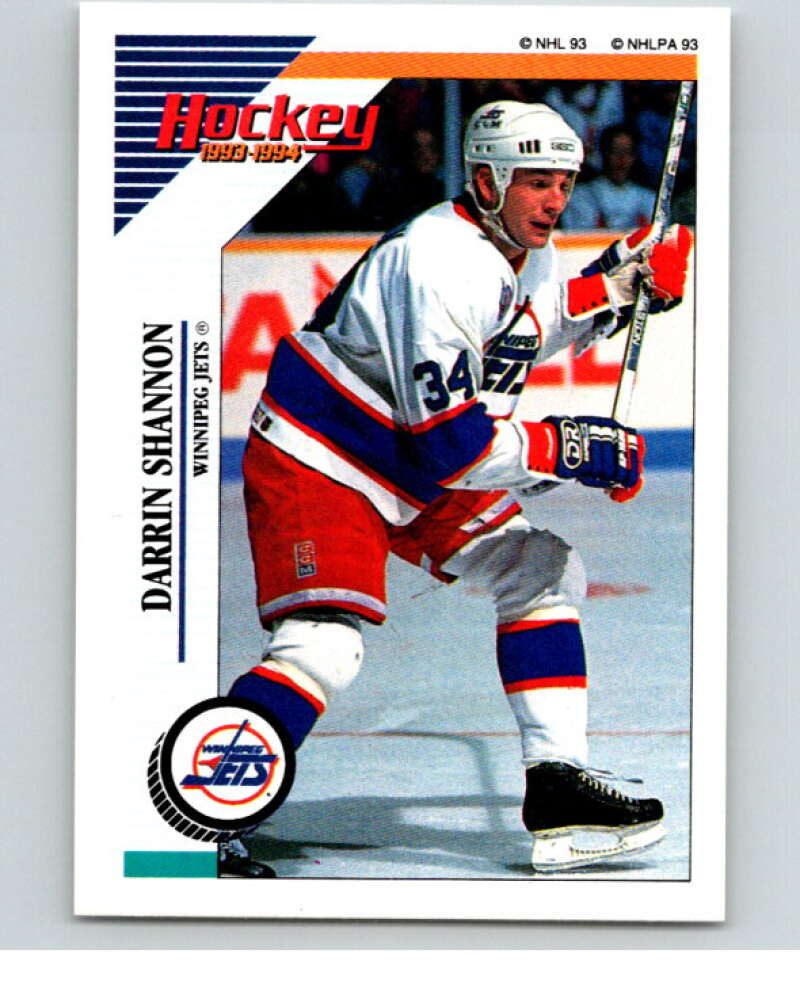 1993-94 Panini Stickers #192 Darrin Shannon Winnipeg Jets V80680 Image 1