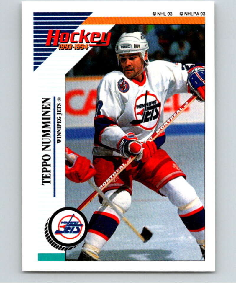 1993-94 Panini Stickers #197 Teppo Numminen Winnipeg Jets V80688 Image 1