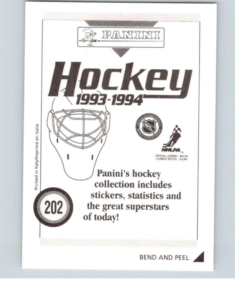 1993-94 Panini Stickers #202 Jari Kurri Los Angeles Kings V80693 Image 2