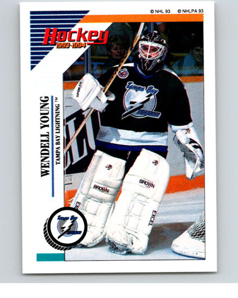 1993-94 Panini Stickers #221 Wendell Young Tampa Bay Lightning V80718 Image 1