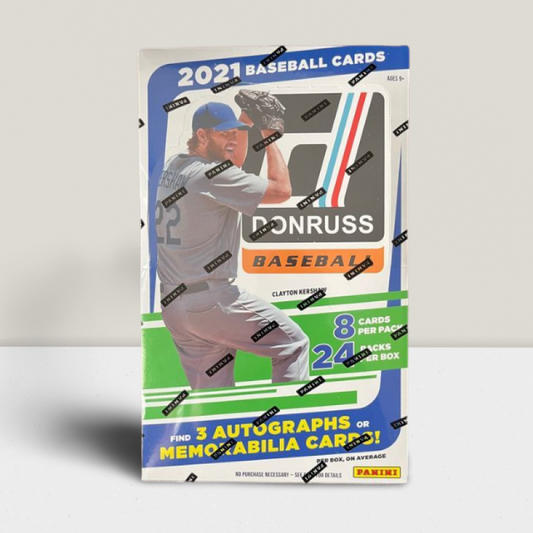 2021 Panini Donruss Baseball MLB Hobby Box - 24 Packs - 3 Auto/Mem Image 1