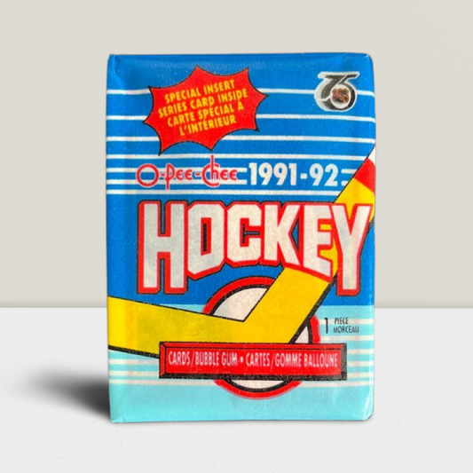 1991-92 O-Pee-Chee Hockey NHL Hobby Wax Pack - 9 Cards Per Pack Image 1