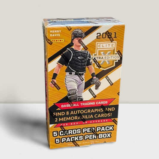 2021 Panini Elite Extra Edition Baseball MLB Hobby Box - 8 Autos & 2 Mem. Image 1