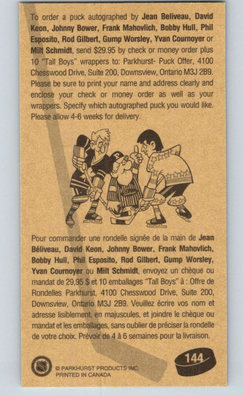 1994-95 Parkhurst Tall Boys #144 Gordie Howe AS Red Wings V81183 Image 2