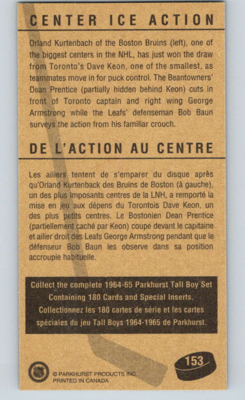 1994-95 Parkhurst Tall Boys #153 Center Ice Action V81207 Image 2