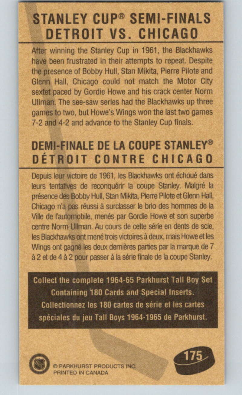 1994-95 Parkhurst Tall Boys #175 Semi-Finals V81270 Image 2