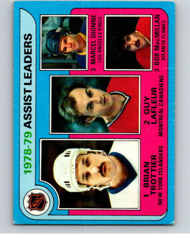 1979-80 Topps #2 Trottier/Lafleur/Dionne/MacMillan LL V81288 Image 1