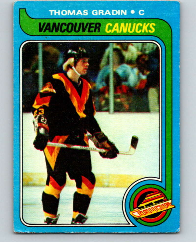 1979-80 Topps #53 Thomas Gradin RC Rookie Vancouver Canucks V81443 Image 1
