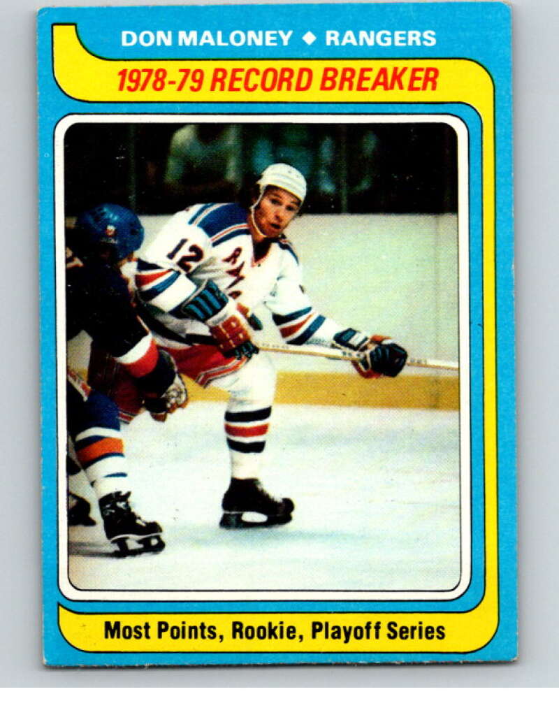 1979-80 Topps #162 Don Maloney RB New York Rangers V81732 Image 1