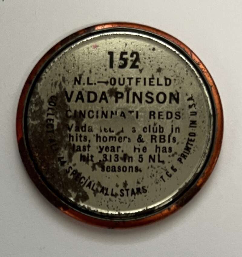 1964 Topps Coins Baseball #152 Vada Pinson AS Cincinnati Reds V82046 Image 2
