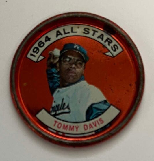 1964 Topps Coins Baseball #153 Tommy Davis AS  Los Angeles Dodgers  V82048 Image 1