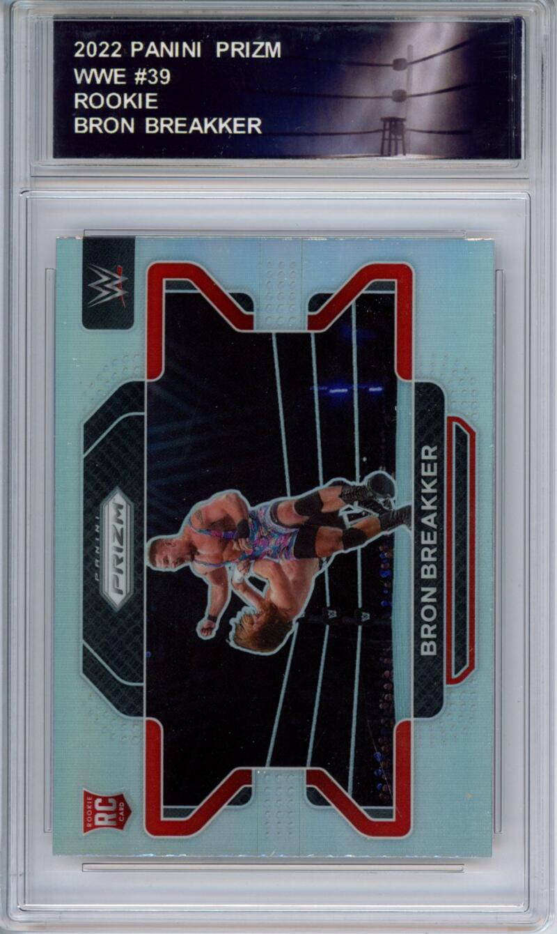 2022 Panini Prizm WWE #39 Bron Breakker Rookie RC - Encased 294560 Image 1