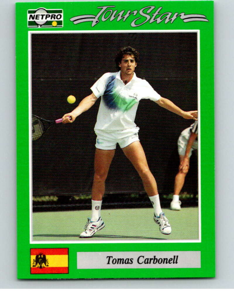 1991 NetPro Tour Stars Tennis #35 Thomas Carbonell RC Rookie V82075 Image 1