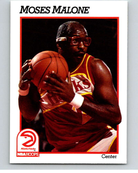 1991-92 Hoops #2 Moses Malone  Atlanta Hawks  V82122 Image 1