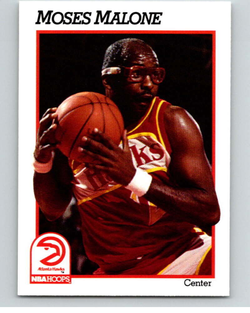 1991-92 Hoops #2 Moses Malone Atlanta Hawks V82122 Image 1