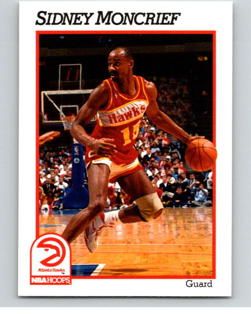 1991-92 Hoops #3 Sidney Moncrief Atlanta Hawks V82123 Image 1