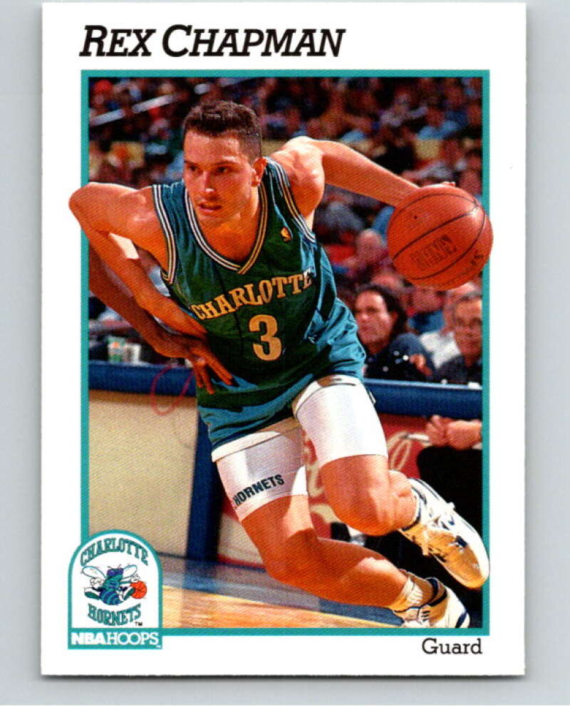 1991-92 Hoops #19 Rex Chapman Charlotte Hornets V82136 Image 1