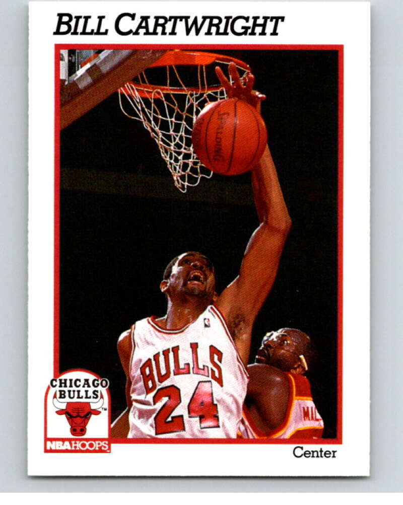 1991-92 Hoops #27 Bill Cartwright Chicago Bulls V82144 Image 1