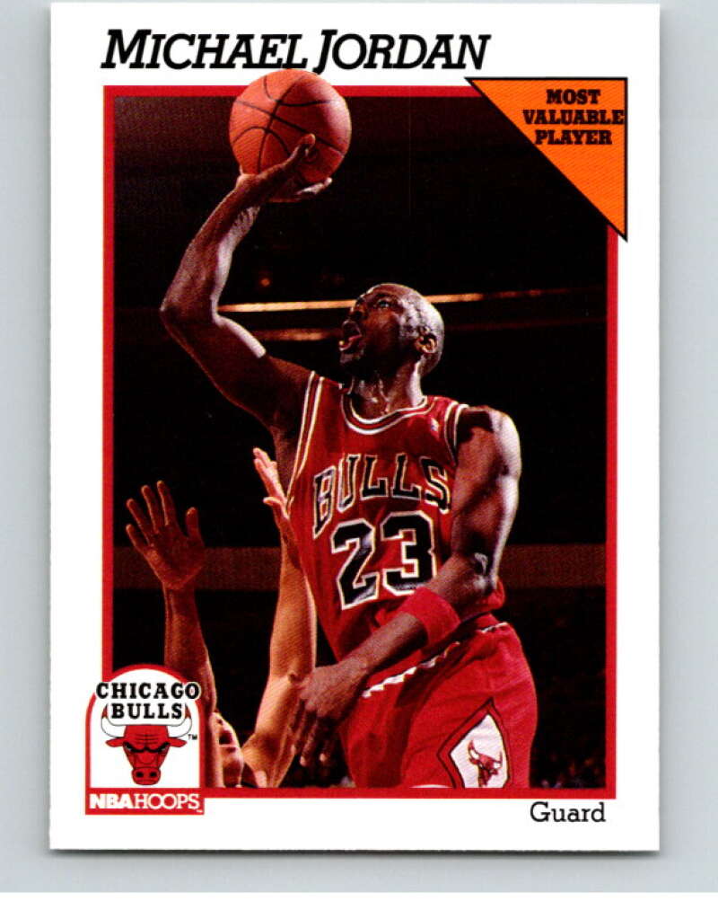 1991-92 Hoops #30 Michael Jordan Chicago Bulls V82146 Image 1