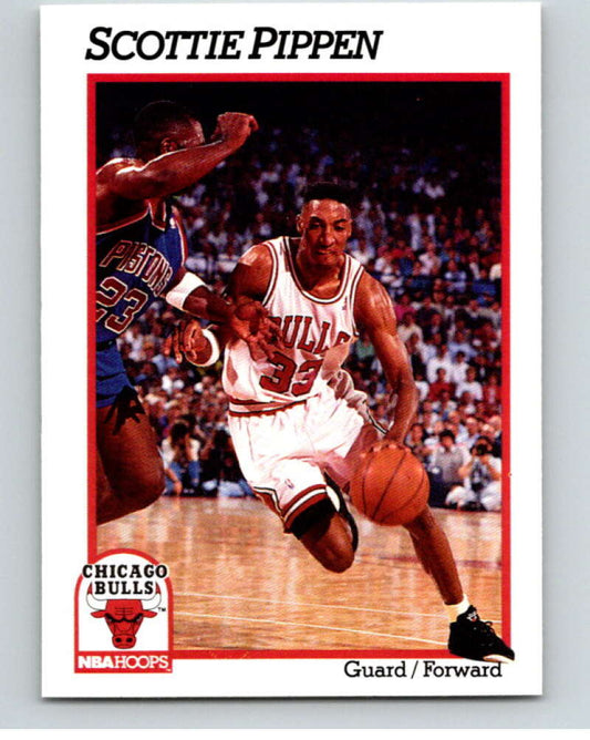 1991-92 Hoops #34 Scottie Pippen  Chicago Bulls  V82151 Image 1