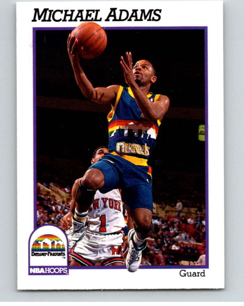 1991-92 Hoops #51 Michael Adams Denver Nuggets V82165 Image 1